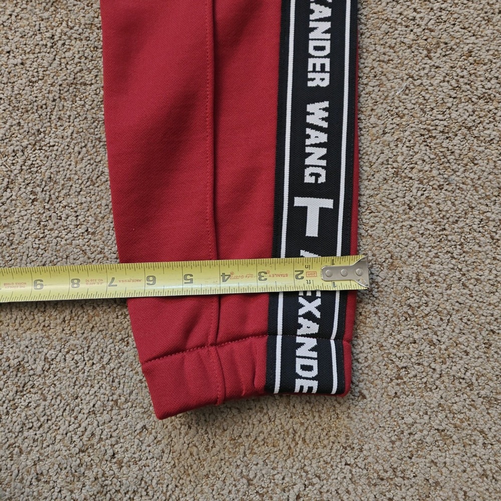 Alexander Wang Designer Track Pants Logo Joggers‎ Red Womens Size Small - Picture 12 of 12